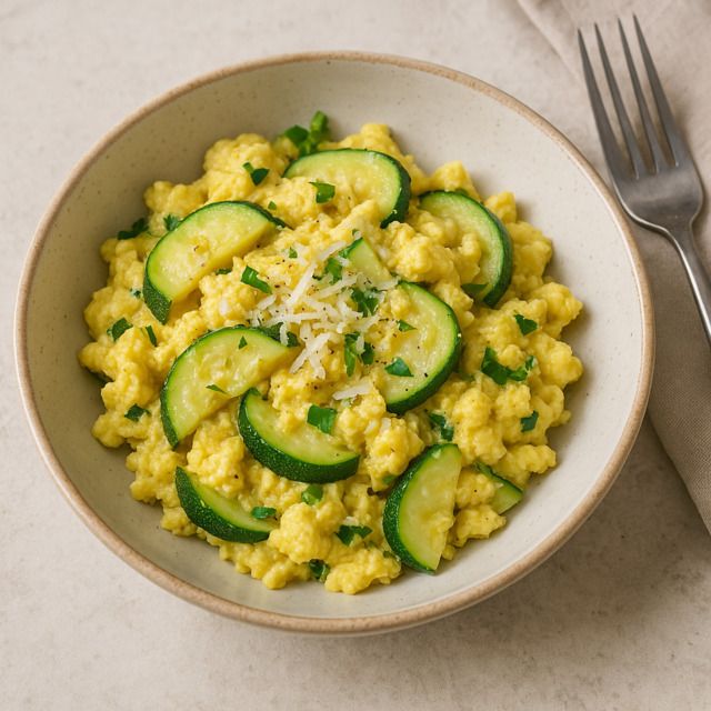Imagen de Revuelto de huevos con zucchini y queso
