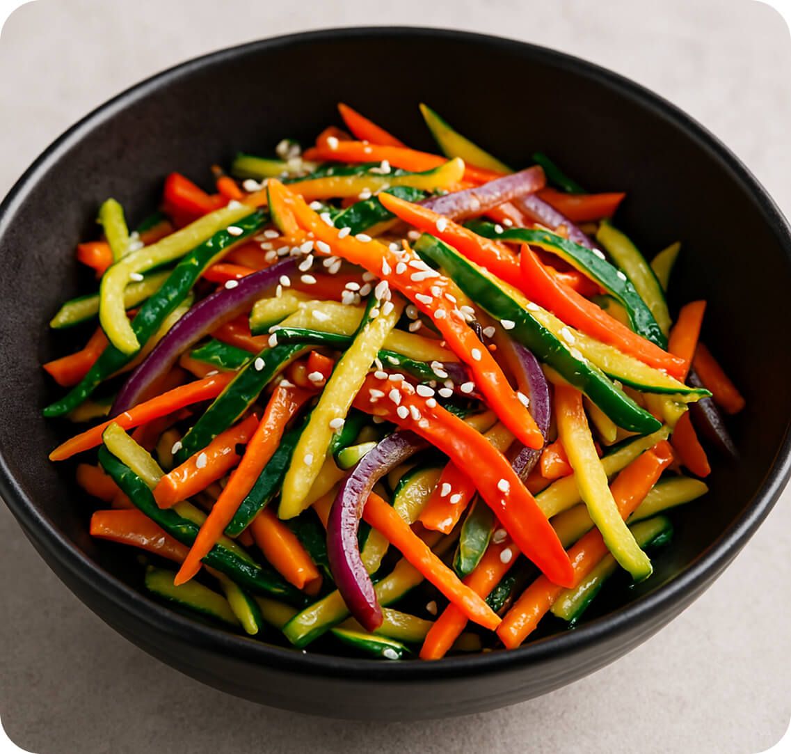 Imagen de Wok de vegetales con salsa de soja y jengibre